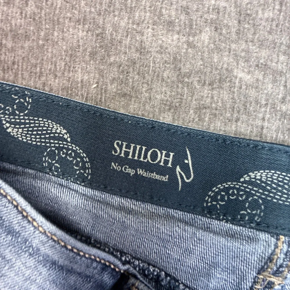 Wrangler Shiloh Riding Jeans Bootcut Womens 7x32 Blue Flex Waistband Embroidered